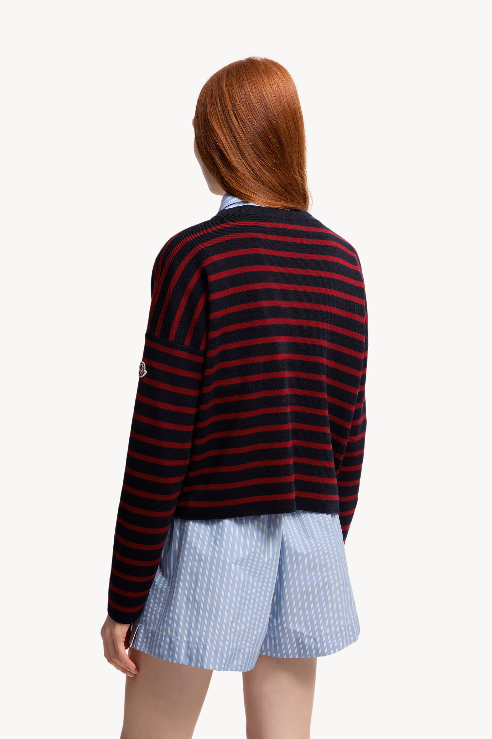 Jersey de lana a rayas Mujer Azul & Rojo Moncler 5
